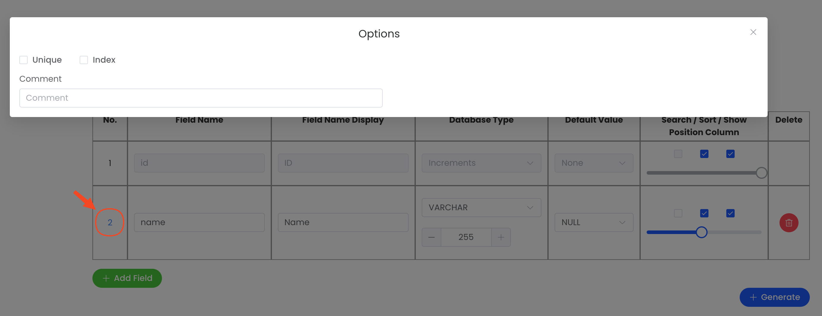 Generator Option