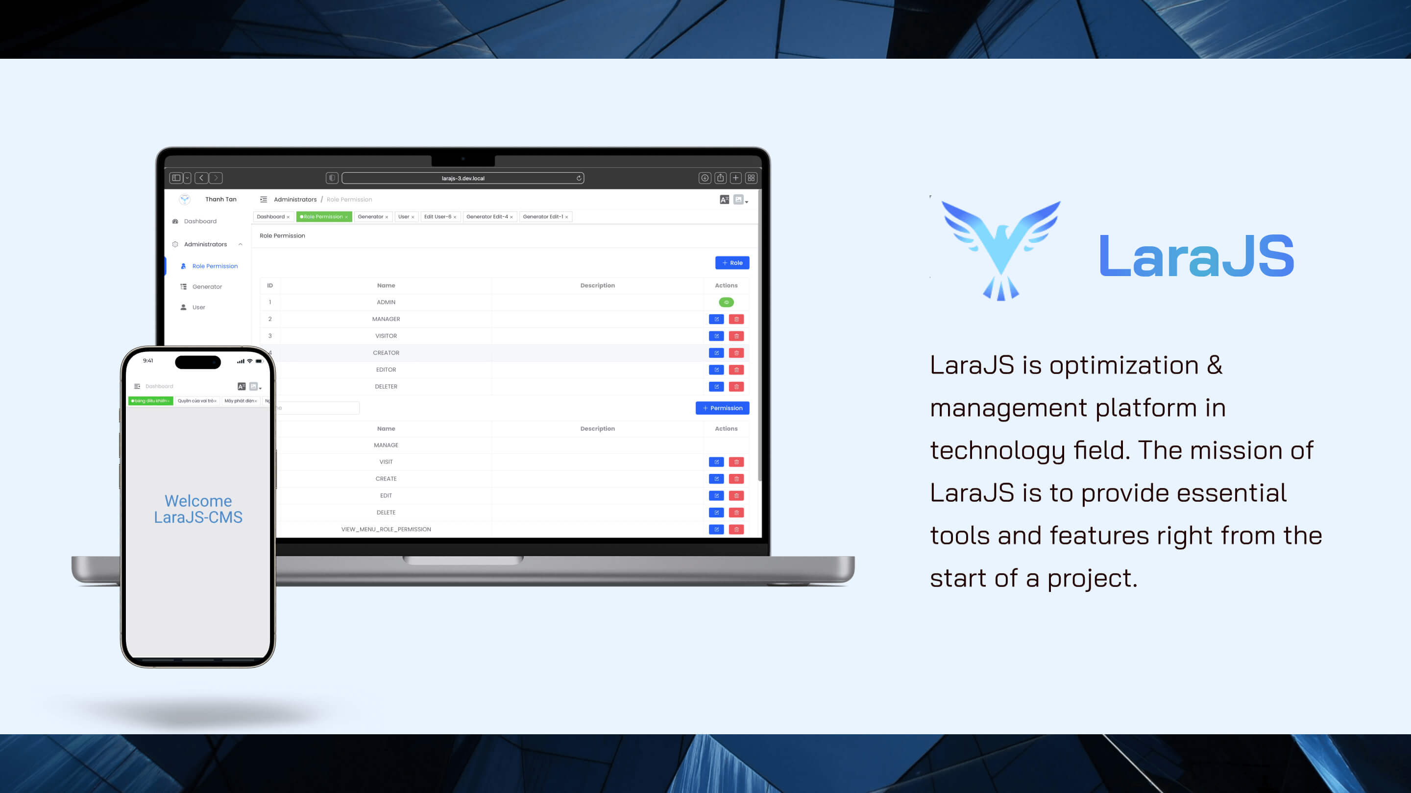 LaraJS Development Platform