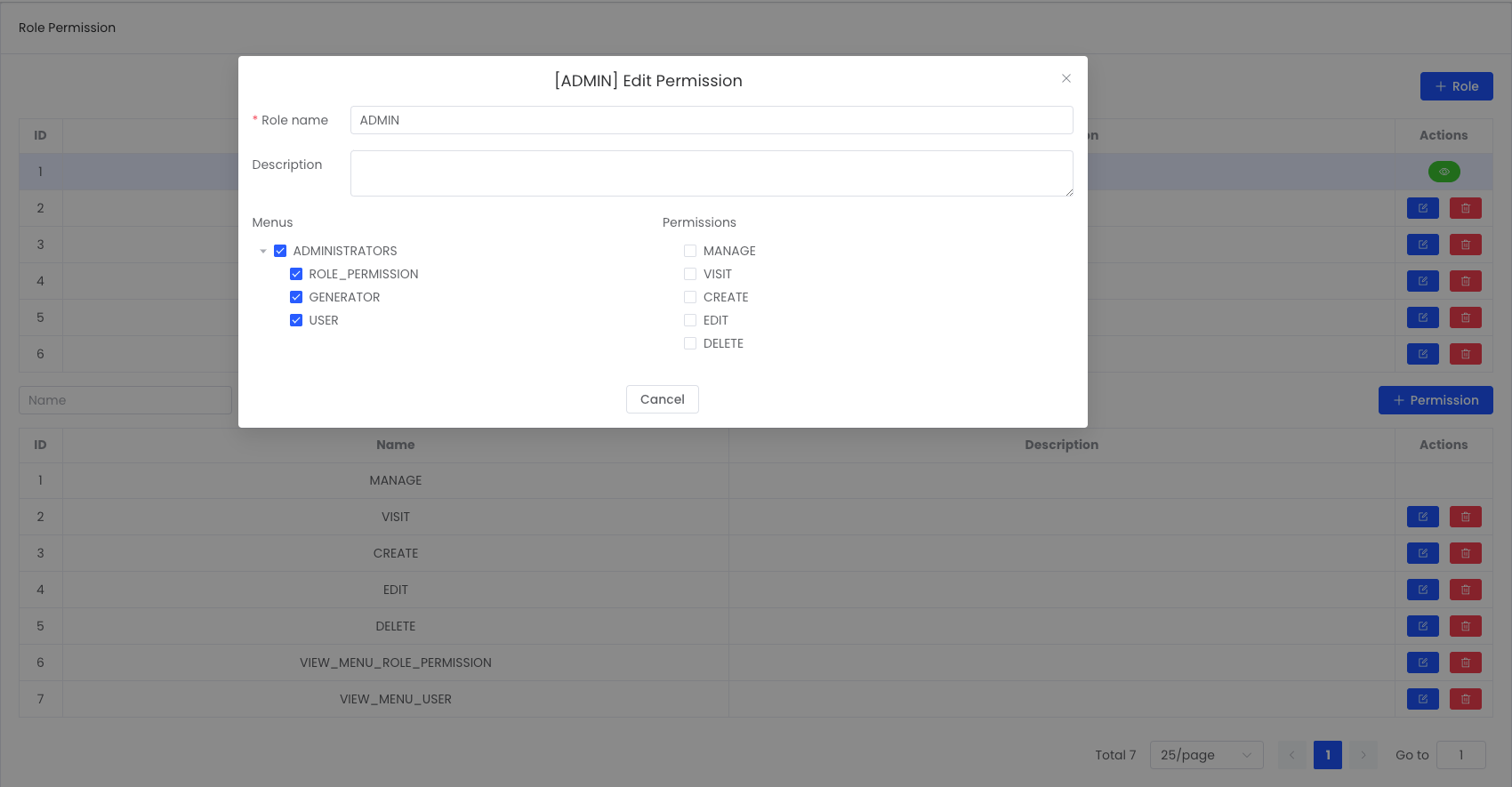 LaraJS Permission Form