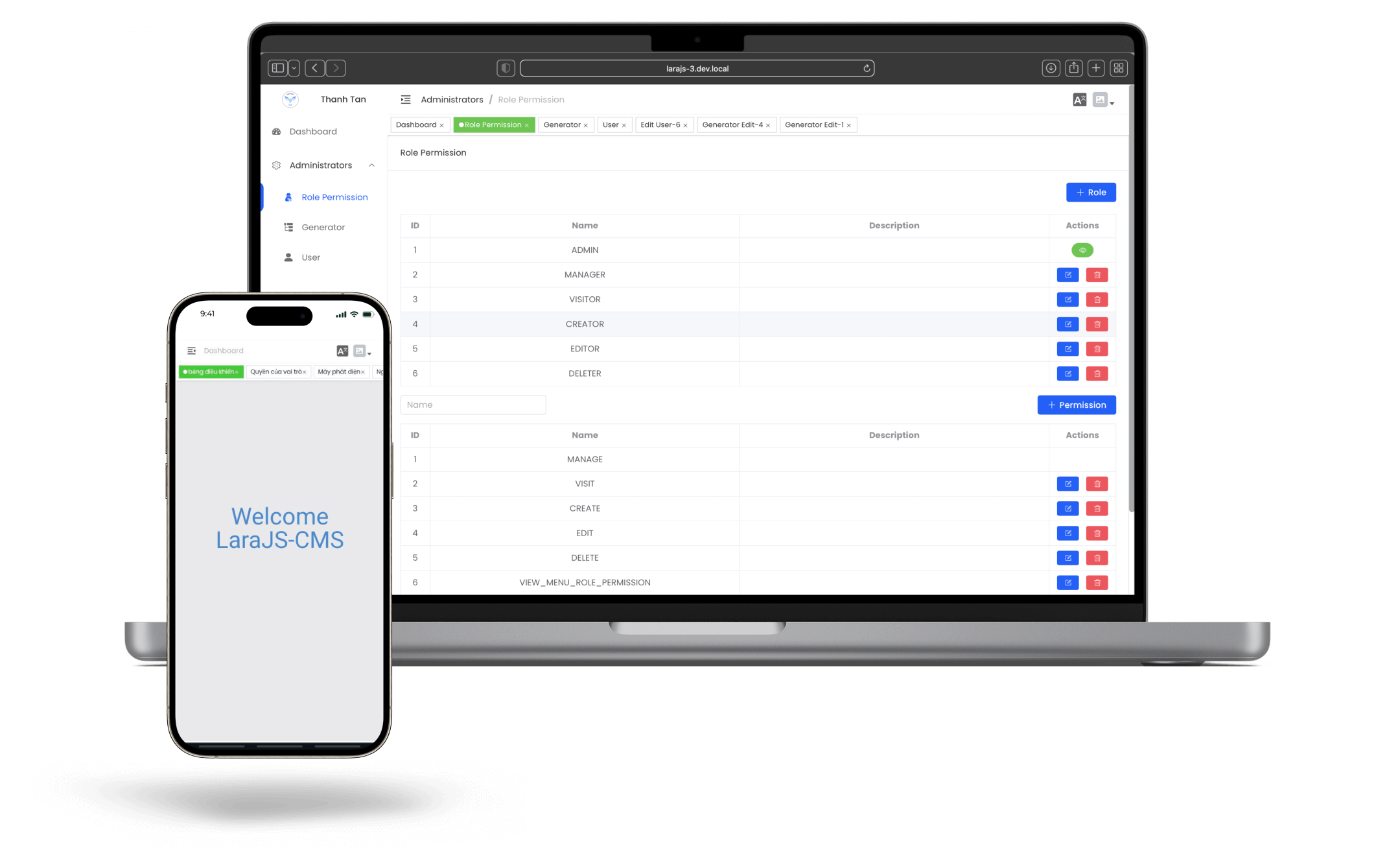 LaraJS Platform for Laravel and Vue.js Development